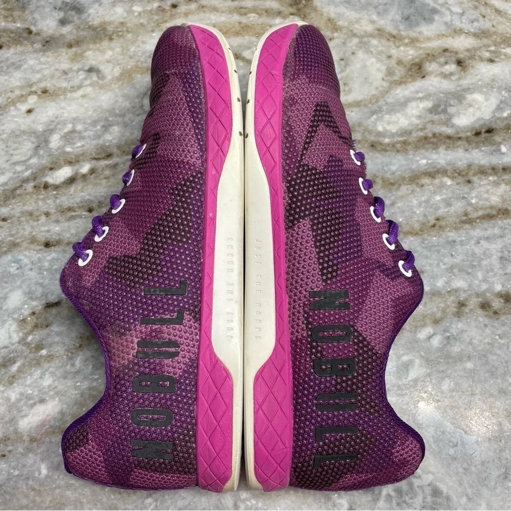 NOBULL purple camo trainers Men’s 8 Women’s 9.5